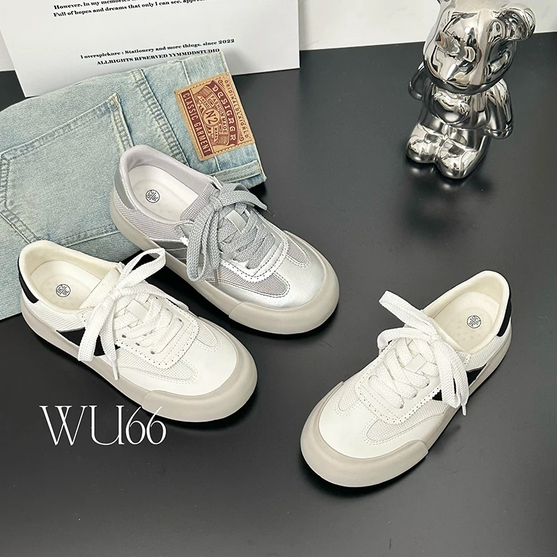 休闲女鞋夏季透气百搭小白鞋2025爆款板鞋网面徳训鞋女时尚运动鞋