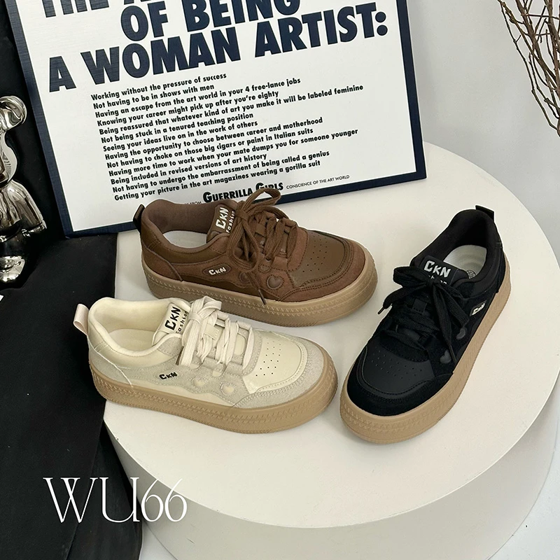 厚底休闲鞋女鞋百搭小白鞋新款2024爆款板鞋时尚潮流运动鞋子女