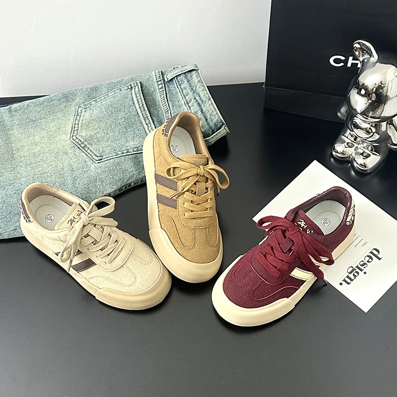 休闲鞋女鞋秋季新款2024爆款徳训鞋女厚底百搭板鞋时尚运动鞋子女