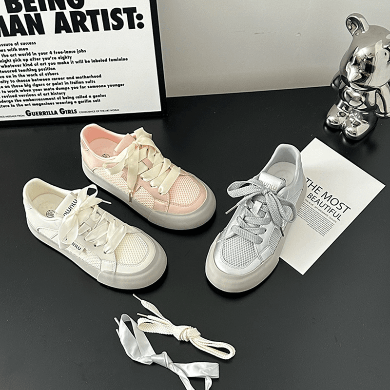 休闲鞋女透气百搭小白鞋2024夏季新款网鞋女舒适软底运动板鞋