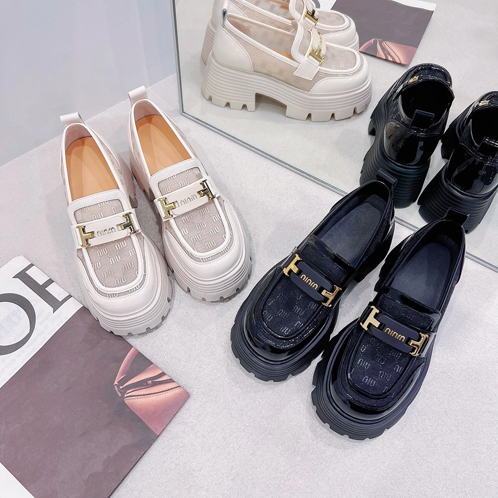 COOLALUSLON/酷典格蕾系夏季镂空网纱厚底增高6.5公分小单鞋2323