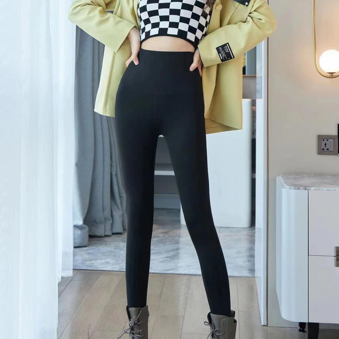 【刘营专属】茵可可秋冬高腰收腹提臀显瘦加绒加厚乳胶腰芭比裤x