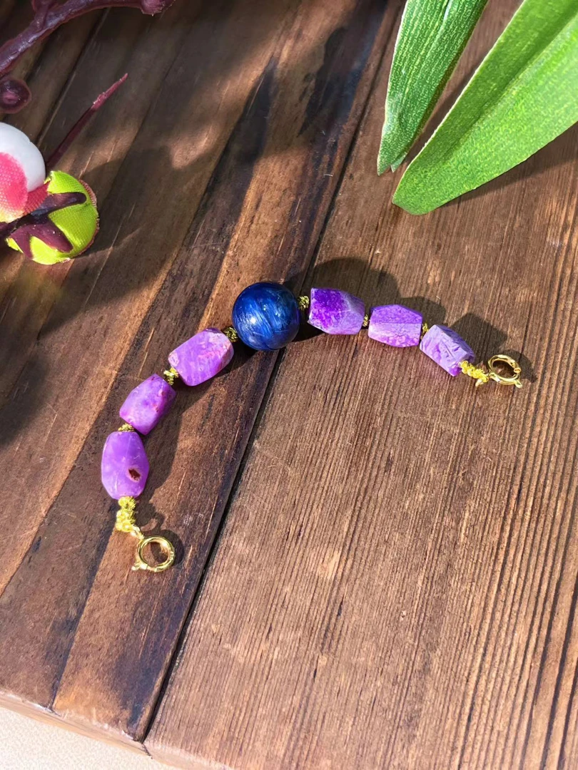 【大美】18k金/南非老矿舒俱来延长链/星际蓝配饰@多样性发其一