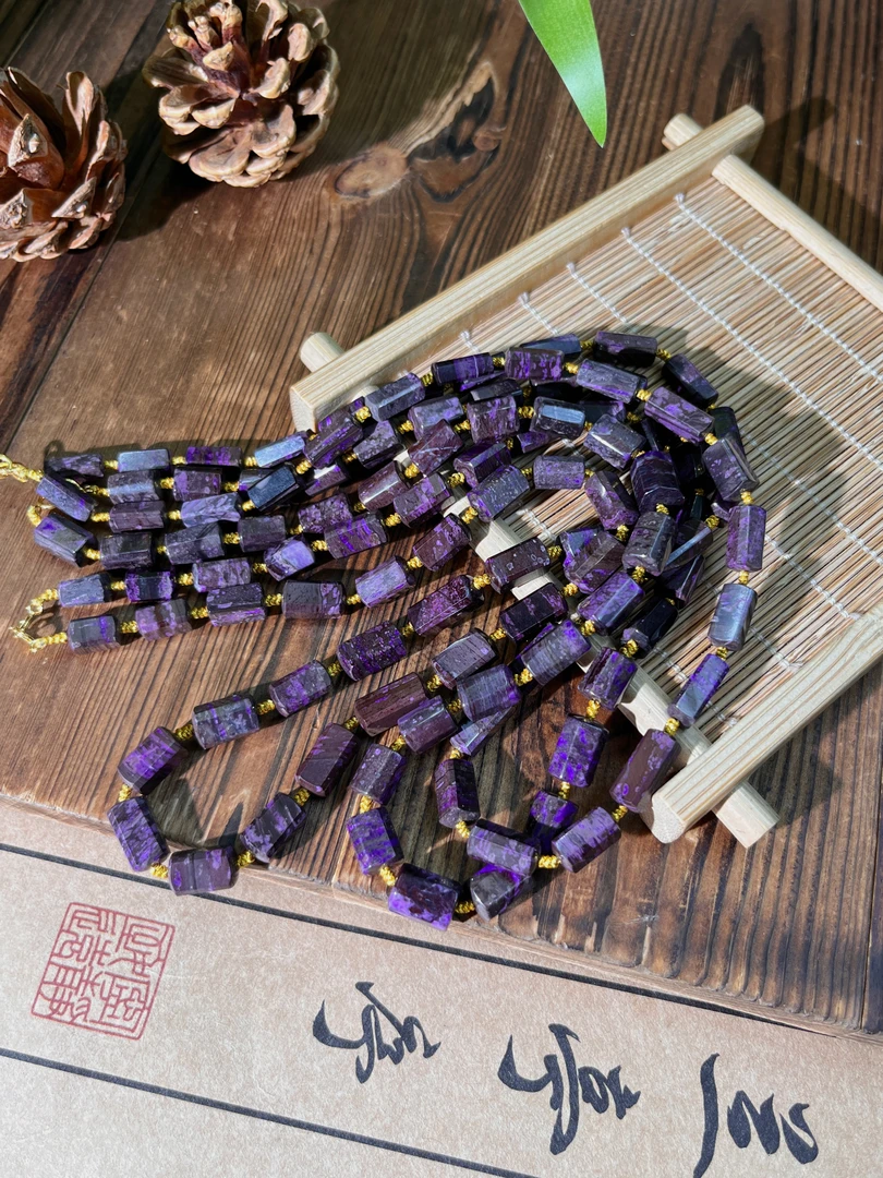 【大美】18k金/南非老矿 舒俱来丝绒桶珠项链@多样性发其一