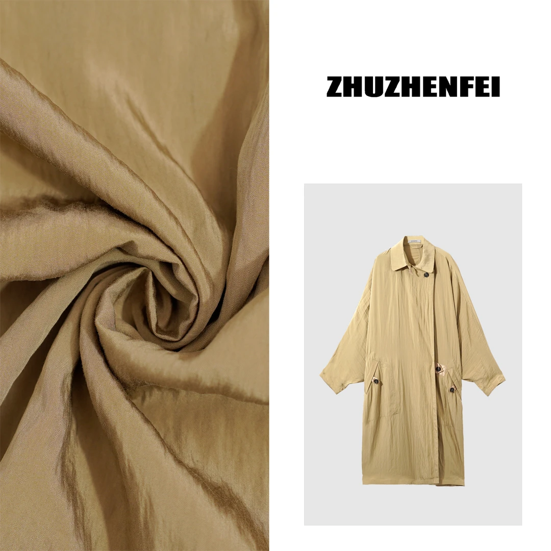ZHUZHENFEI【如此简单】长款蝙蝠袖宽版显瘦中长款风衣Z343025