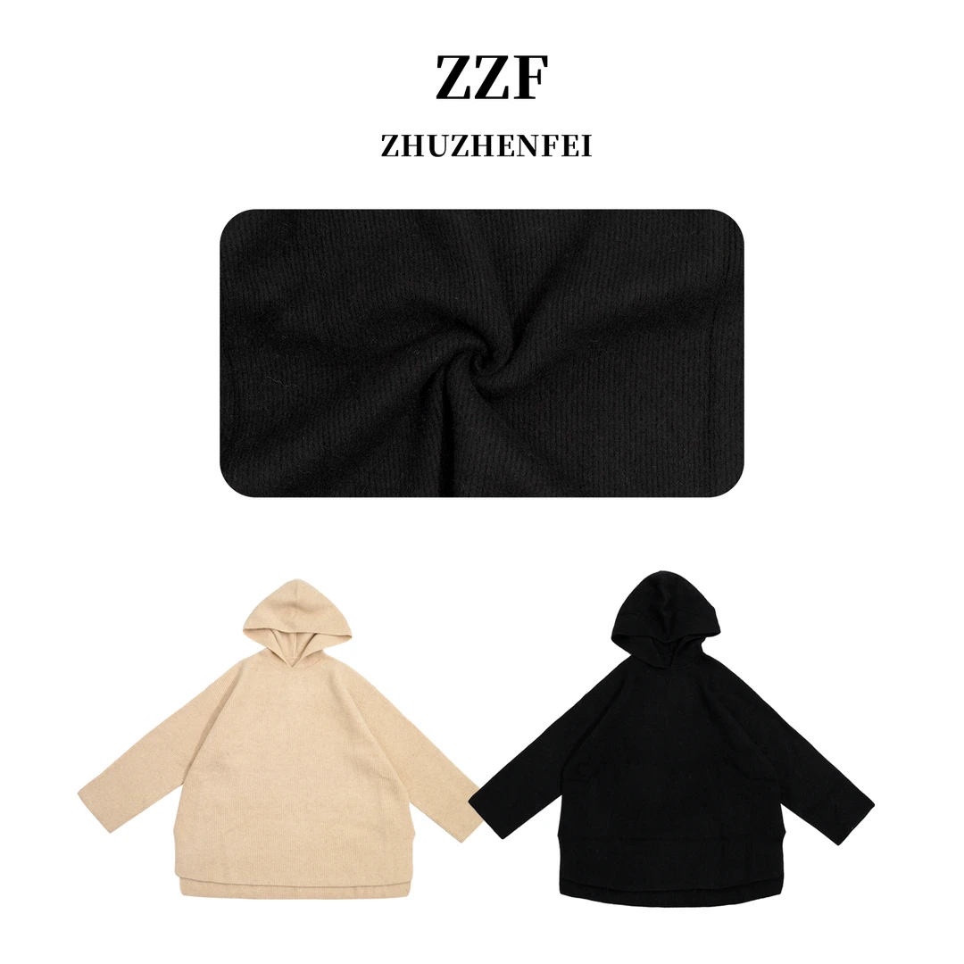 ZHUZHENFEI【小时光】时尚休闲两色秋冬保暖连帽毛衣Z344242休闲
