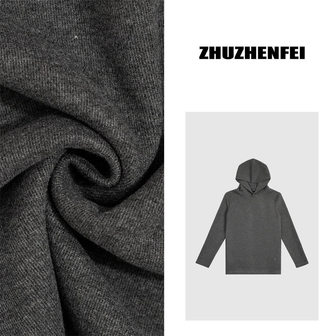 ZHUZHENFEI【羊毛卫衣】灰咖两色连帽保暖百搭卫衣Z343054现货