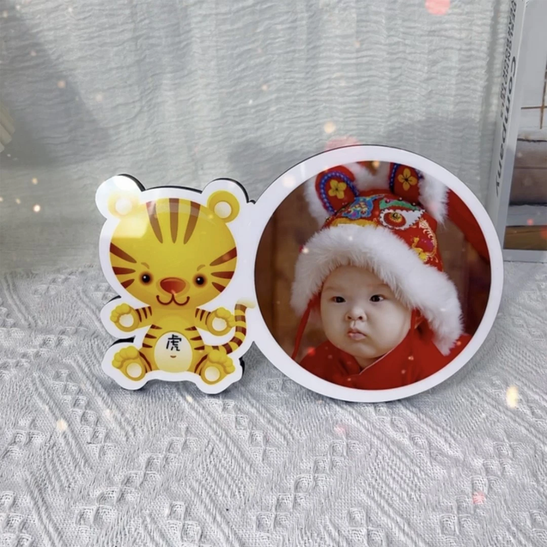 【异形摆台】十二生肖款摆台大韩水晶极简无边框摆台简约亚克力相框