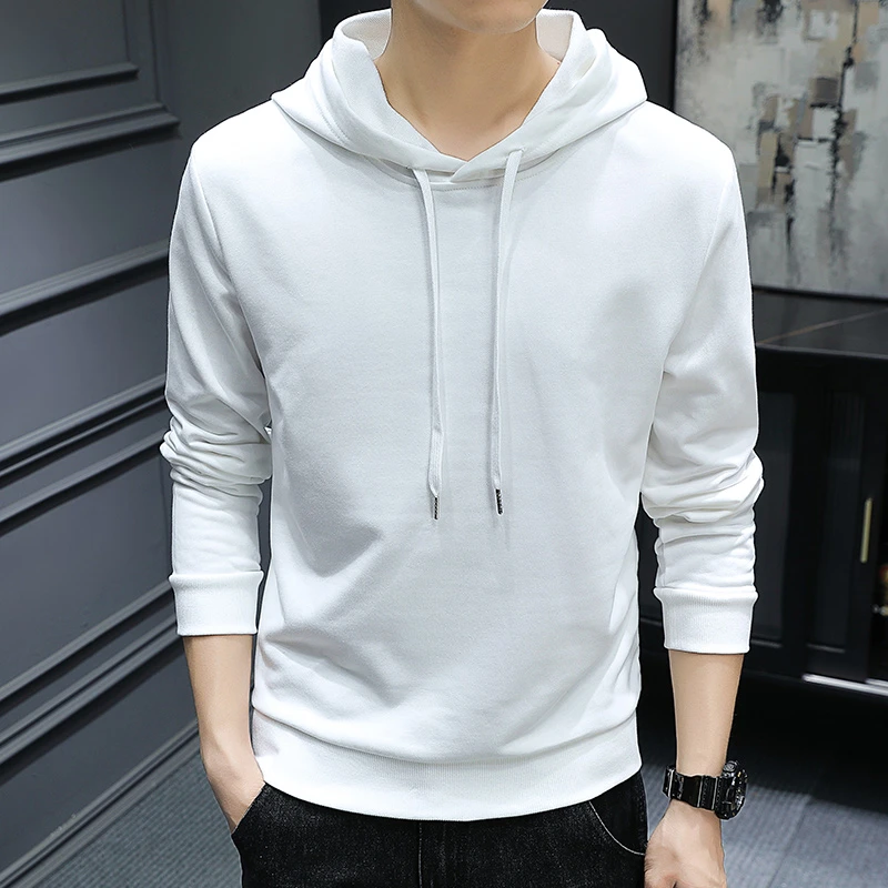 潮牌卫衣男款连帽2025春秋新款连帽卫衣薄款休闲简约带帽百搭帽衫