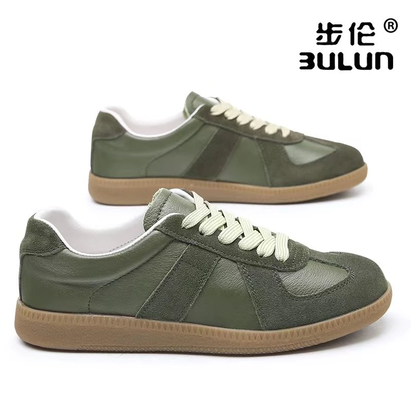 步伦【头层牛皮】时尚潮流秋冬真皮百搭牦牛皮情侣鞋运动休闲男鞋子