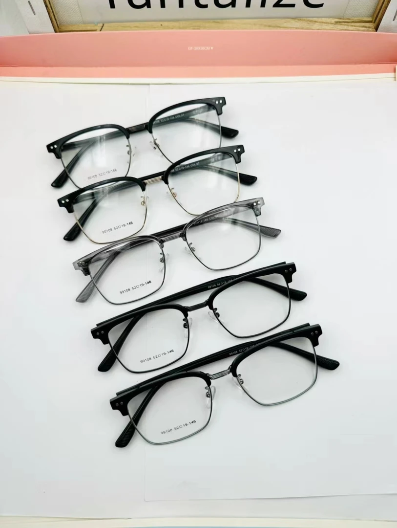 新款时尚TR90眉毛复古架平光镜