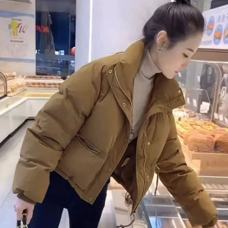 2025秋冬季新款小个子短款棉衣棉服女士夹棉保暖外套加厚宽松上衣