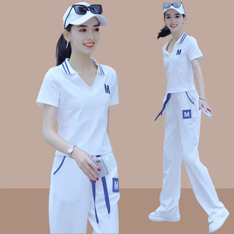 2025新款夏季运动套装女款显瘦爆款小个子女装短袖T恤时尚两件套