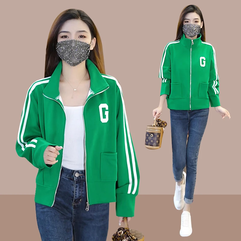 开衫短外套女2025春秋新款拉链棒球服时尚减龄显瘦上衣服休闲卫衣