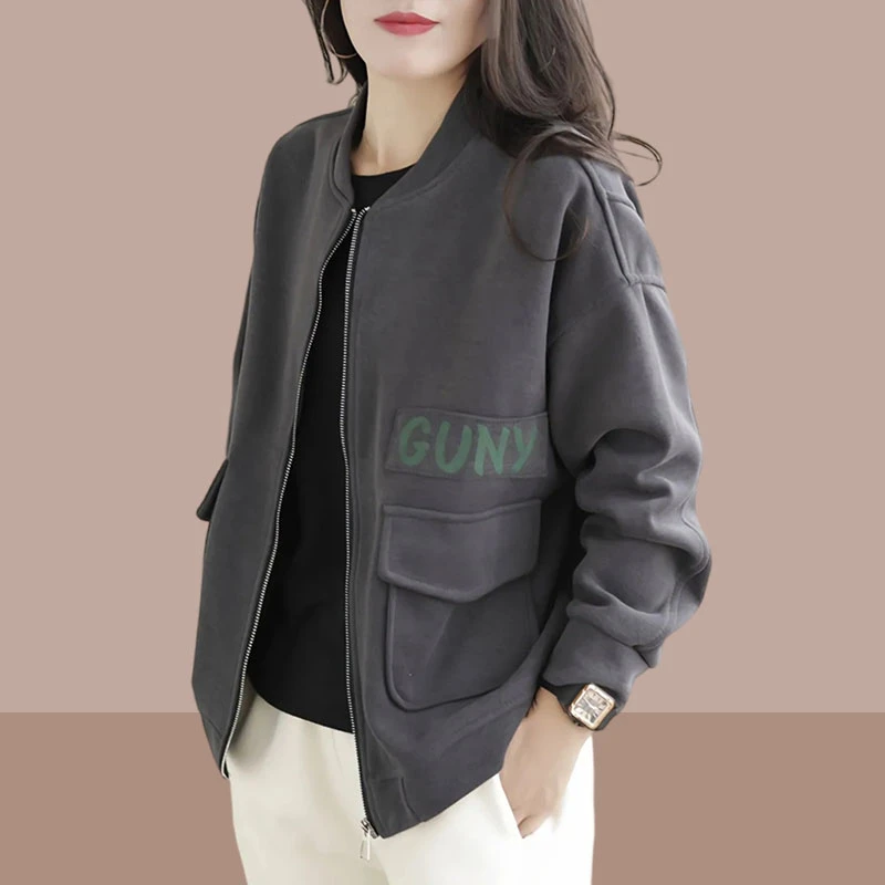 2025春秋新款时尚洋气百搭外套女士休闲宽松薄款长袖上衣洋气爆款