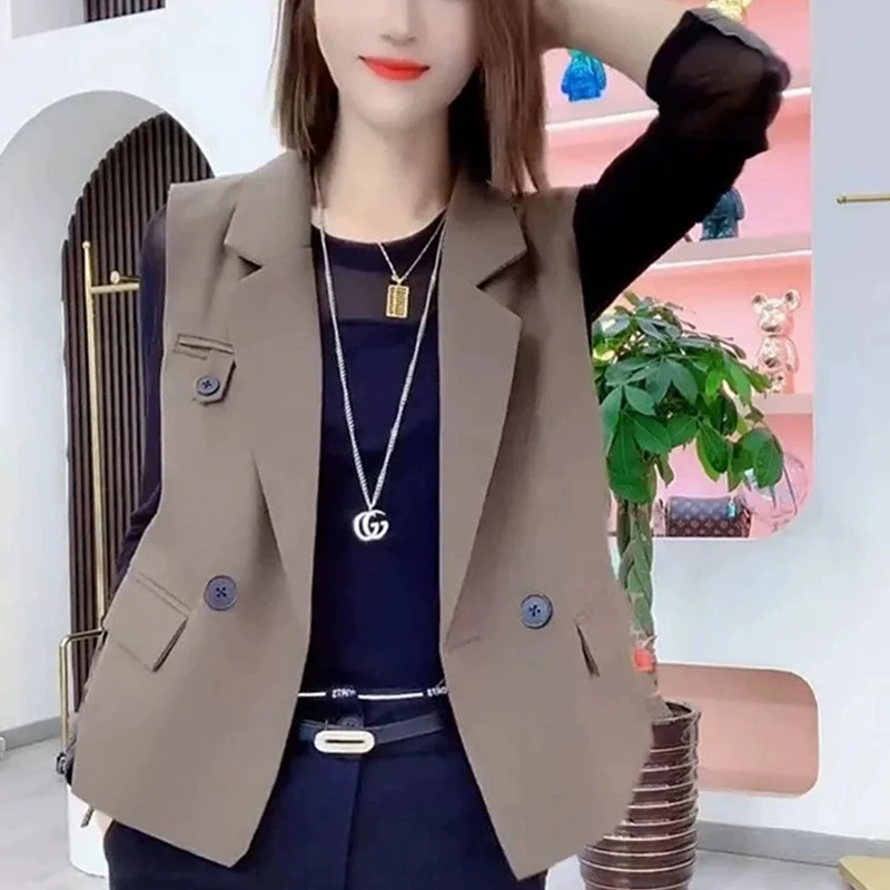 小个子显瘦西装马甲女士2025春秋新款时尚背心休闲百搭高级感外套