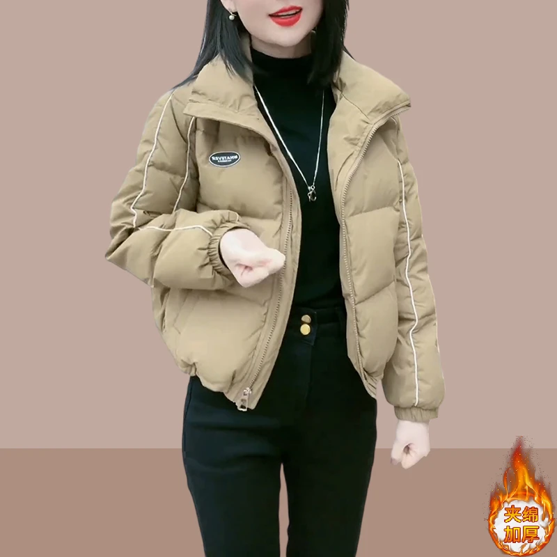 2023冬季新款女士棉衣棉服夹棉外套短款小个子棉袄面包服加厚保暖