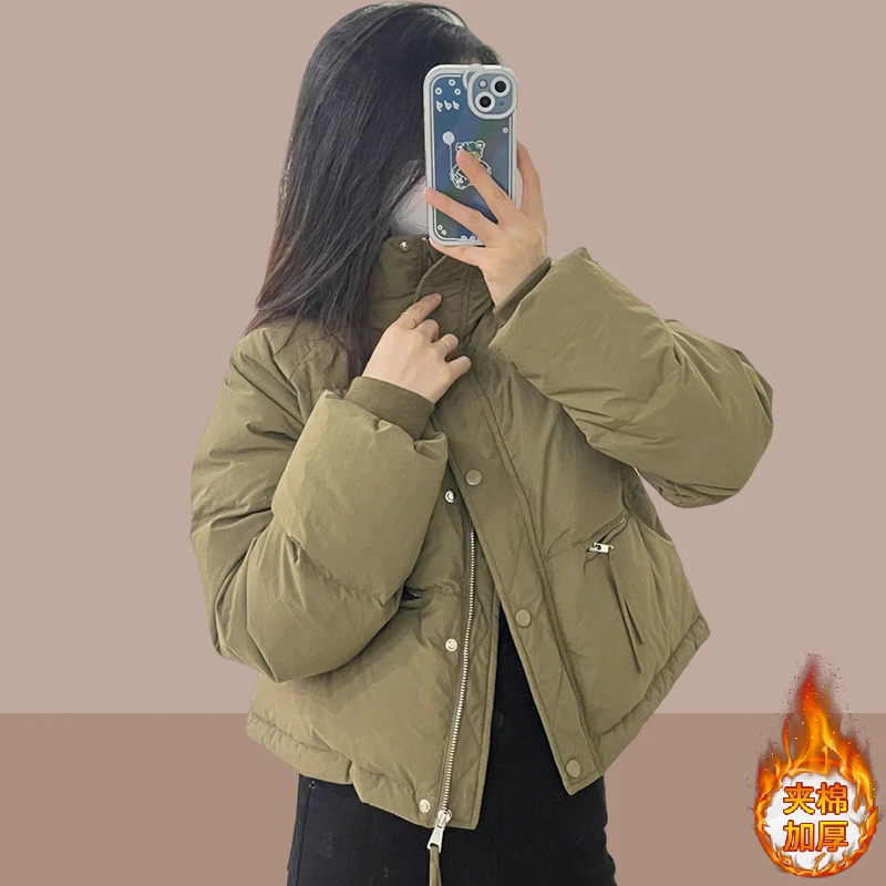 高级感气质短款棉服外套女2025冬季新款时尚女装夹棉加厚爆款棉衣