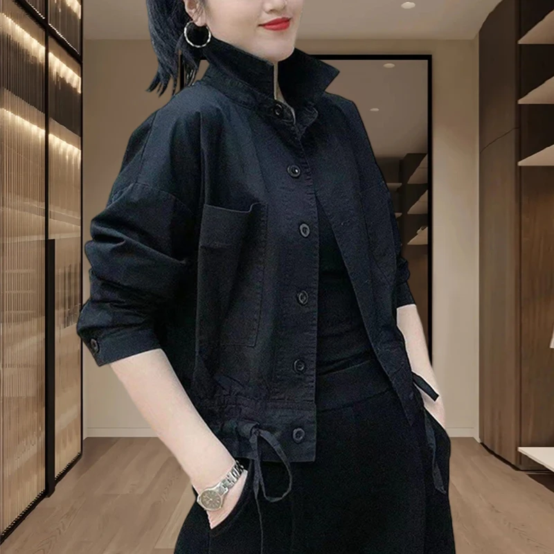 宽松气质显瘦短款外套女士2025春秋新款百搭开衫上衣洋气时尚女装