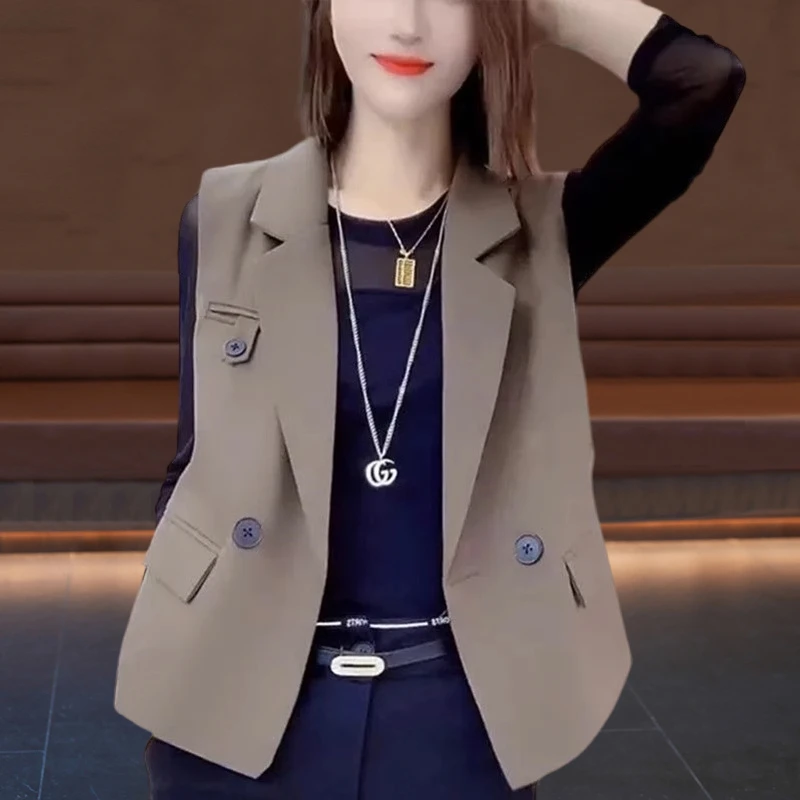 2025春秋季新款款小香风马甲女款外穿百搭网红款无袖时尚马夹外套