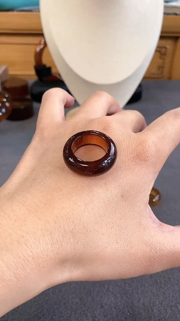 【闪购商品】琥珀戒指未镶嵌戒指