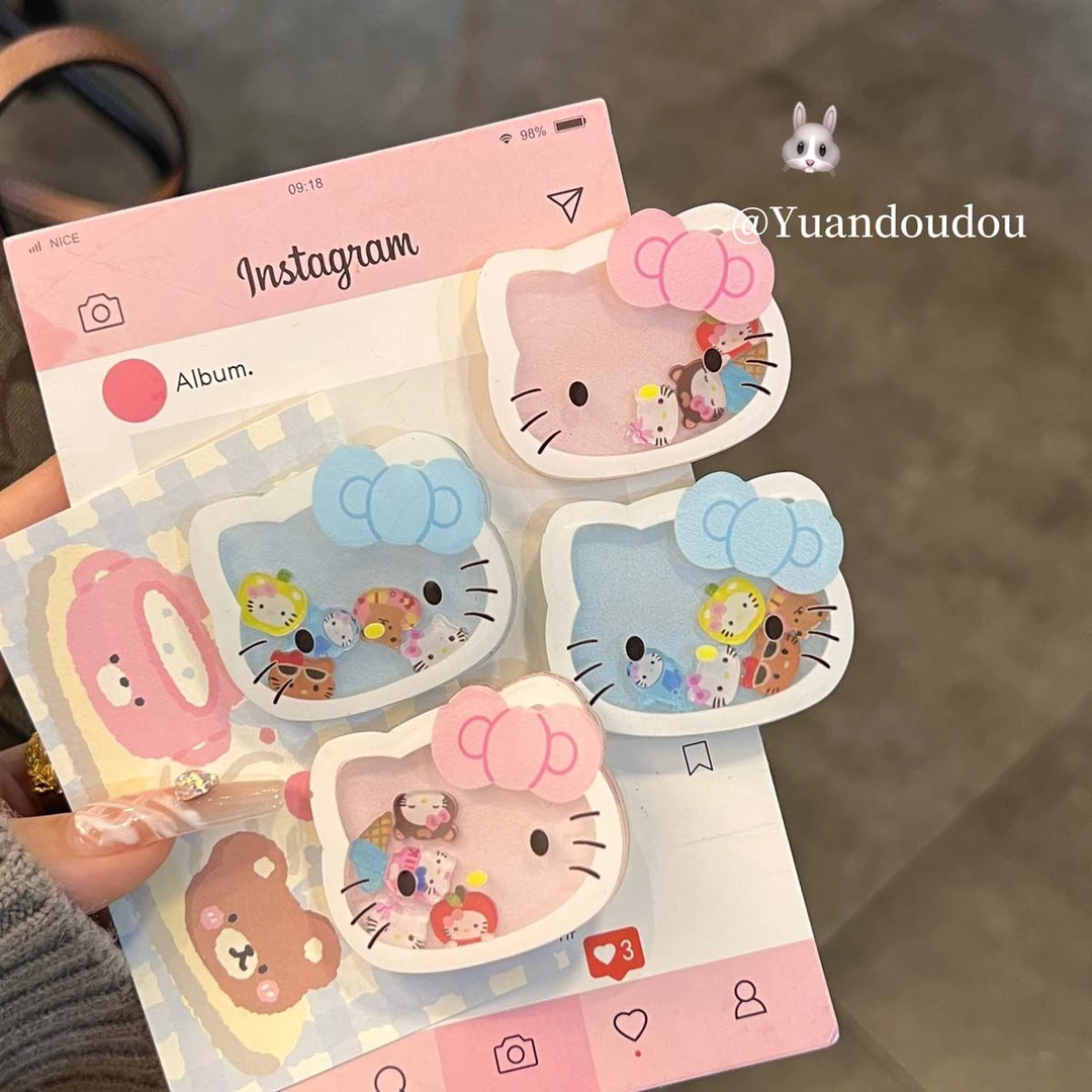 可爱少女卡通摇摇乐凯蒂猫发夹发饰刘海侧边甜美kitty猫发卡女童