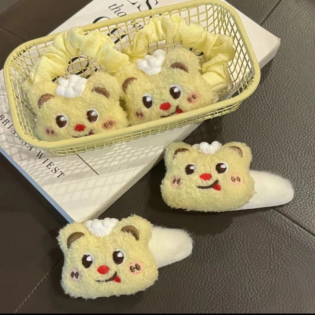 厨师帽黄油小熊发绳可爱奶呼呼发圈边夹少女心皮筋甜美学生发饰