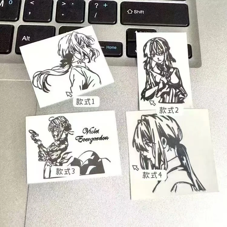 薇尔莉特紫罗兰永恒花园创意3D立体金属贴纸手机电脑高颜值装饰贴