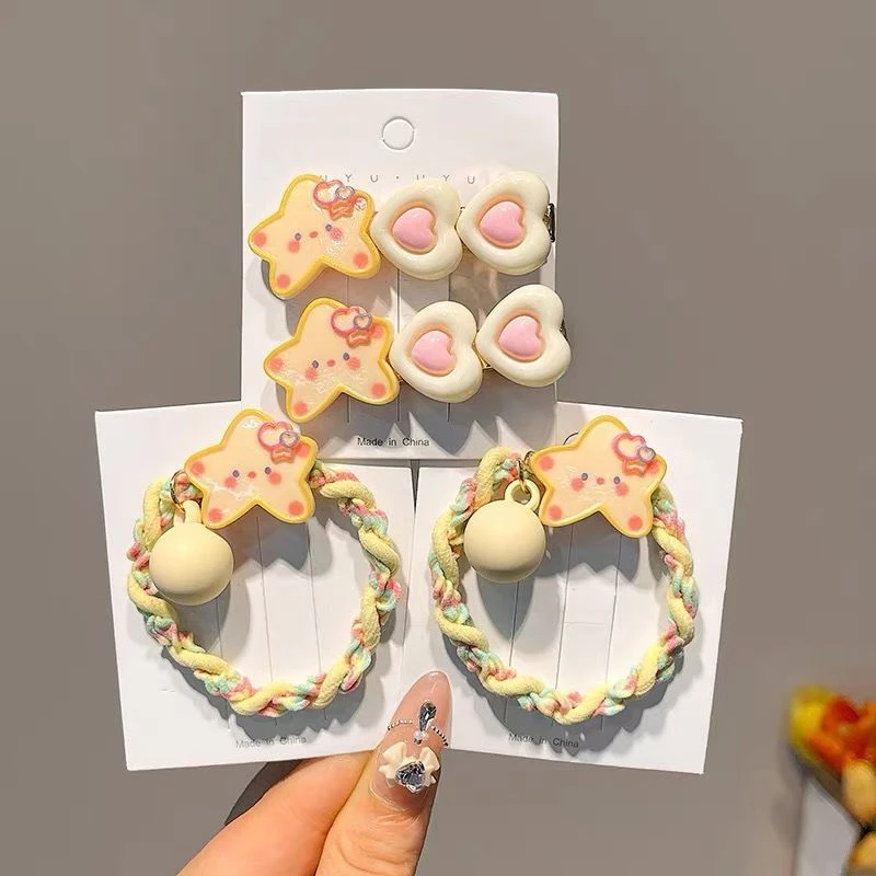 可爱黄色腮红海星发圈发夹送闺蜜送男朋友头绳两用可爱少女心