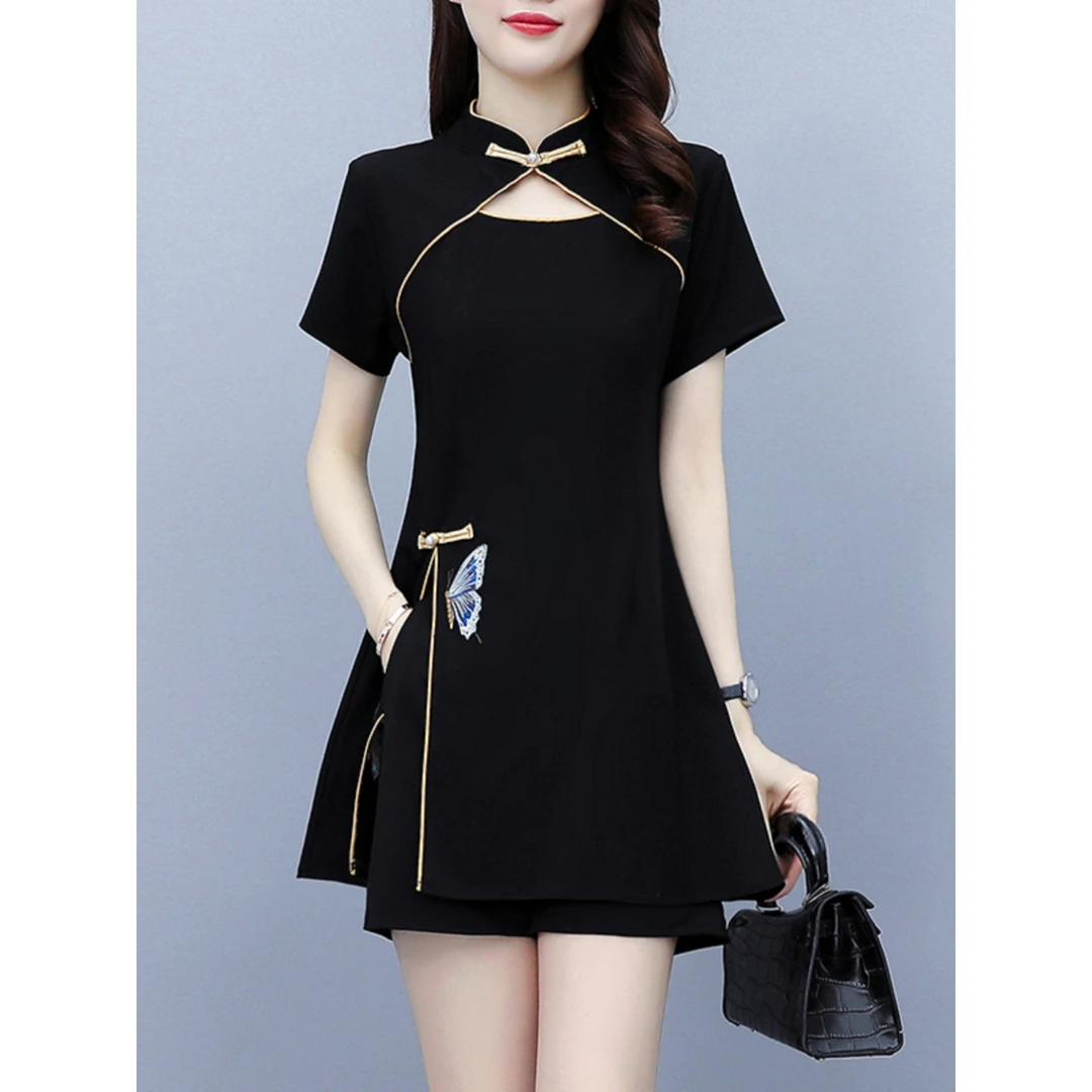 改良旗袍连衣裙女性感spa桑拿足疗上班衣服足浴按摩技师工作服夏