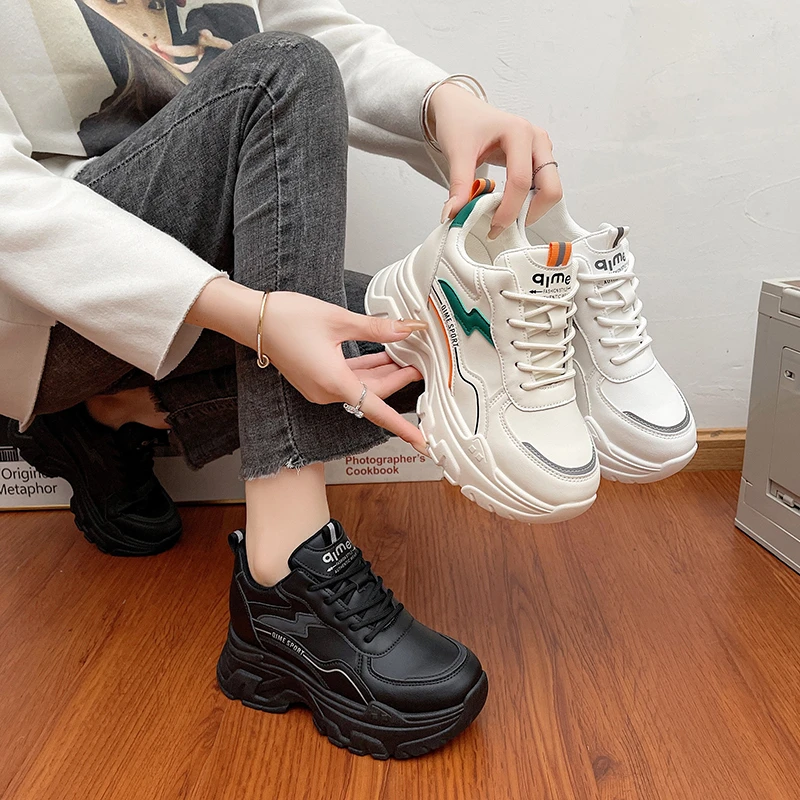 增高8公分内增高老爹鞋女秋季厚底韩版百搭显瘦松糕休闲运动鞋潮