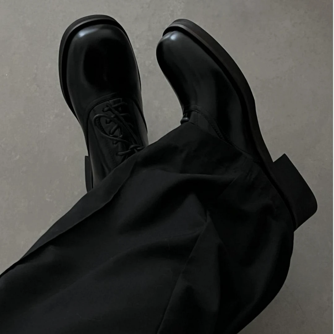 厚底德比鞋Cleanfit商务正装休闲鞋子男女同款英伦风方头皮鞋增高