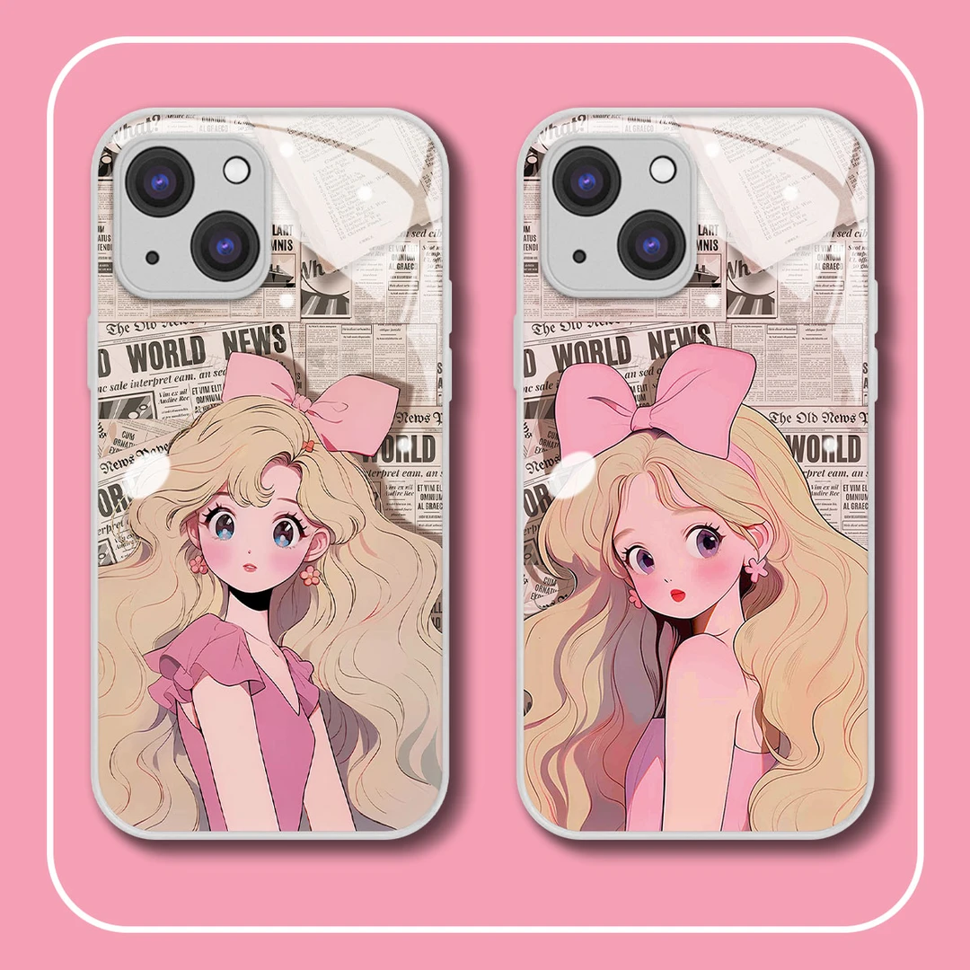 蝴蝶结女孩苹果iPhone14苹果13新款12玻璃壳promax全包防摔手机壳