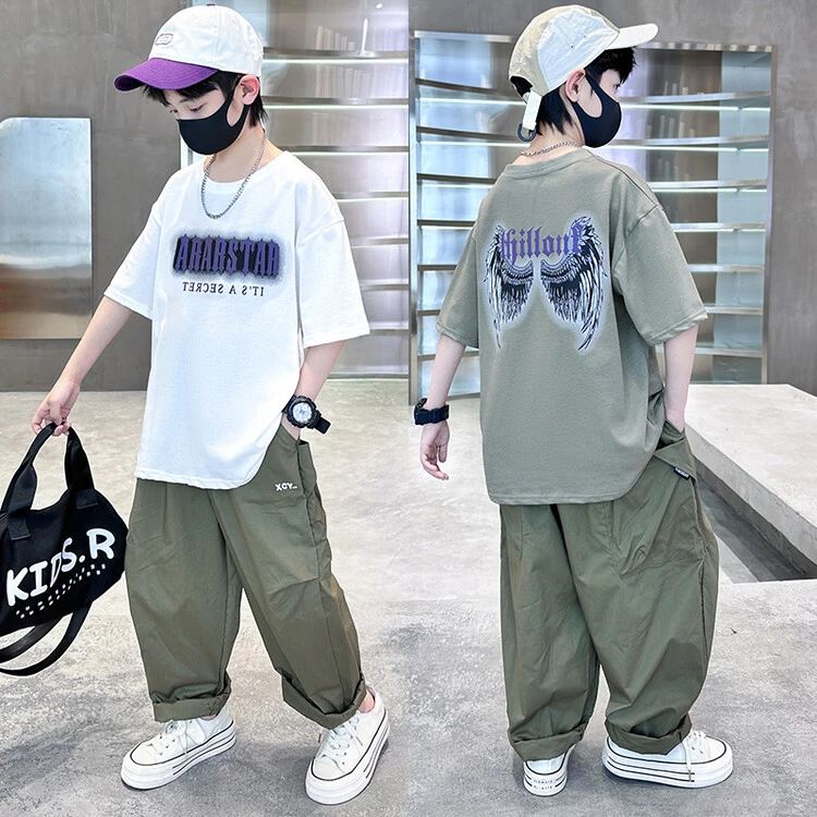 男童套装夏装童装潮款夏季新款中大童儿童宽松洋气炸街夏装韩版