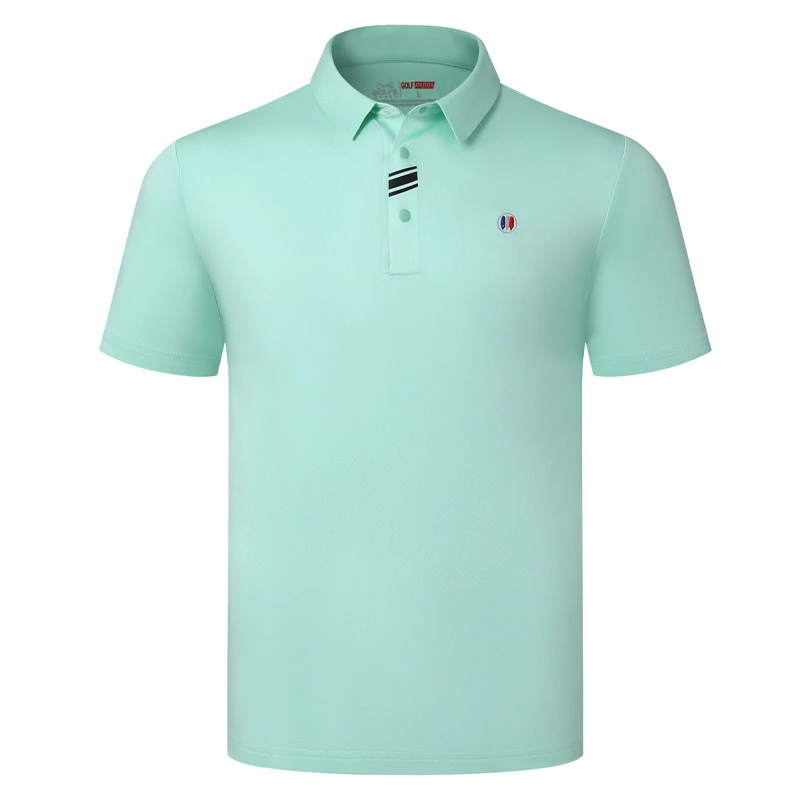 高尔夫T恤男冰感无痕运动短袖夏季弹力速干排汗高尔夫男装polo衫