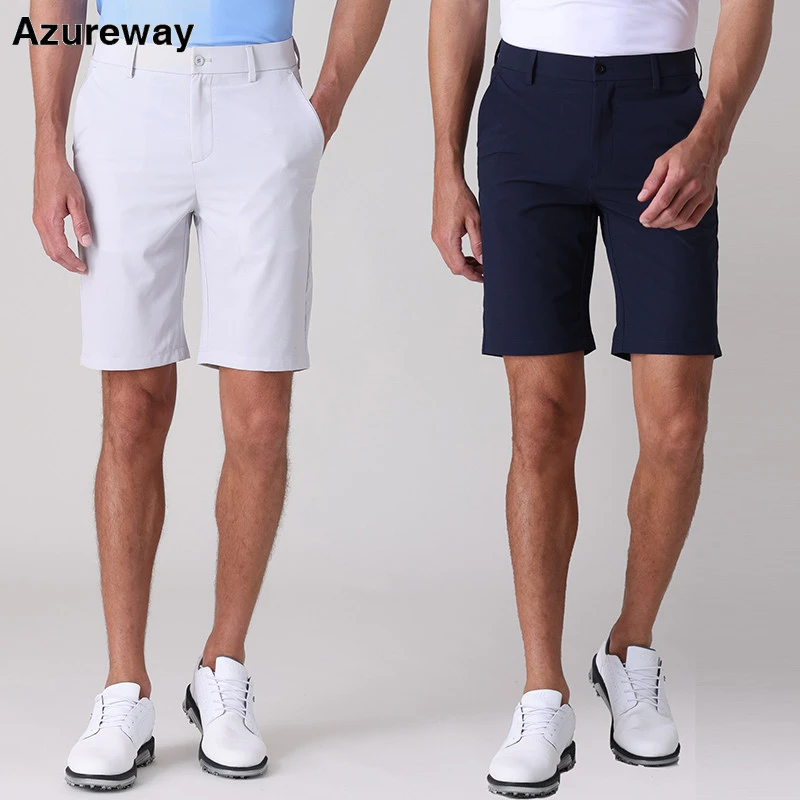 夏季高尔夫裤子男透气孔速干短裤薄款透气运动球裤高尔夫男纯短裤