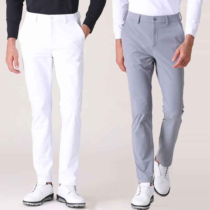 新款春秋高尔夫裤子男长裤弹力修身直筒裤简约舒适运动球裤男长裤