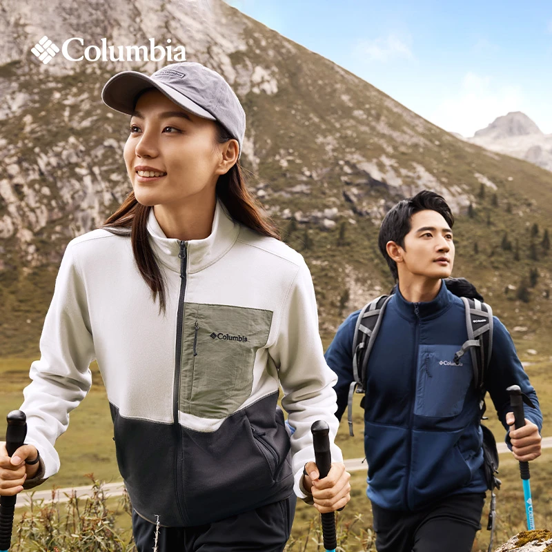 Columbia哥伦比亚户外男女保暖舒适运动旅行徒步抓绒衣外套AE8850