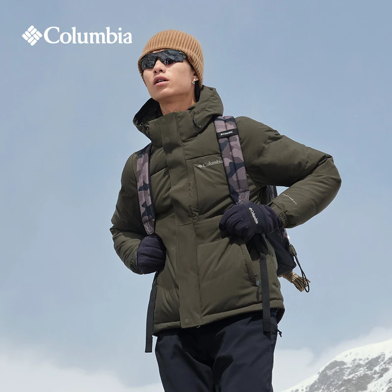 蒋奇明同款哥伦比亚户外男款秋冬金点拒水800蓬鹅绒羽绒服XE2522