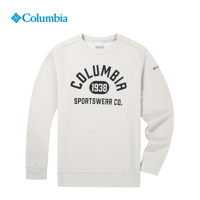 Columbia哥伦比亚户外23秋冬新品男子圆领内里薄绒运动卫衣AE0954