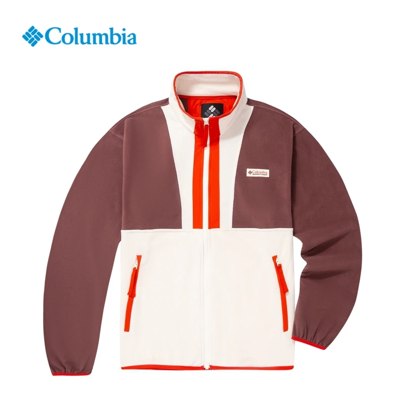 Columbia哥伦比亚户外23春夏新品男保暖时尚撞色拼接抓绒衣EE0372