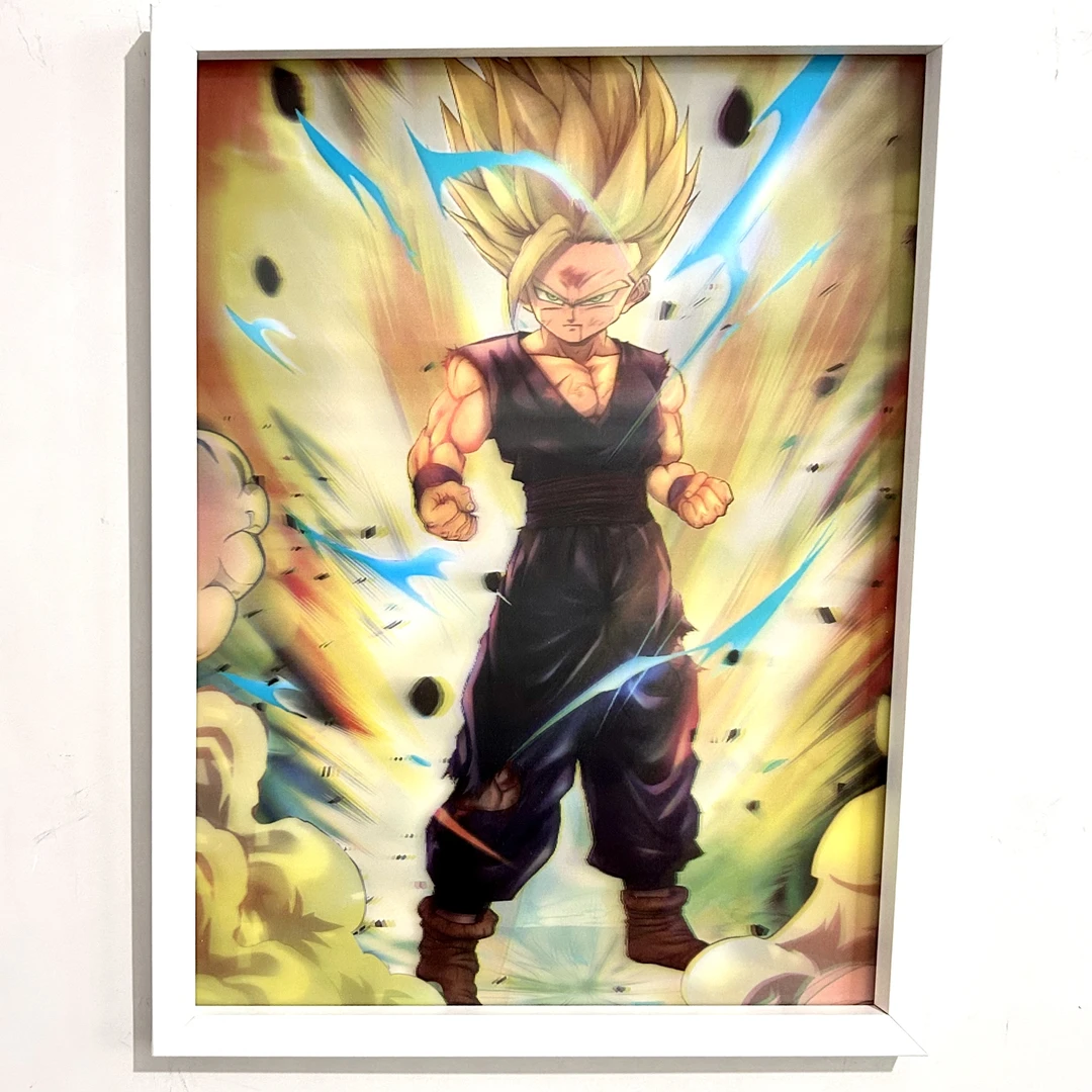 42cm孙悟饭超二两层渐变立体装饰画龙珠悟饭客厅卧室壁挂画龙珠Z