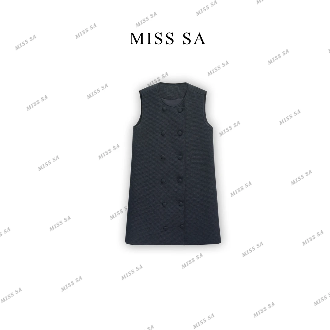 MISS SA 秋冬新款百搭重磅小香风马甲裙 24119867