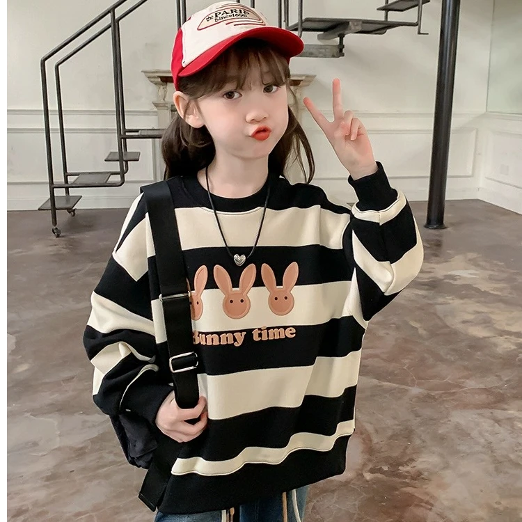 女童卫衣秋装2025新款洋气大童春秋款儿童女装小女孩早秋加绒上衣