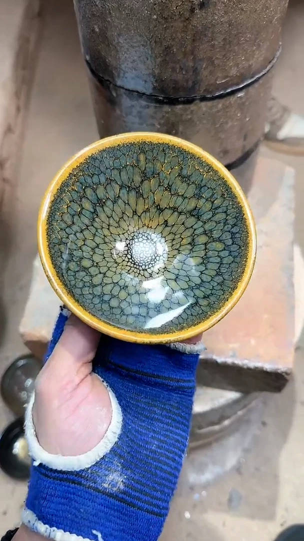 【闪购商品】瓷茶盏鹧鸪斑斗笠