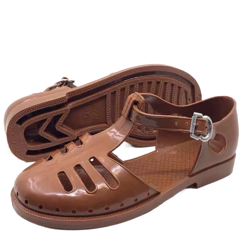 复古3547款包头鞋防滑夏季男士款舒适镂空防滑透气胶凉鞋洞洞鞋