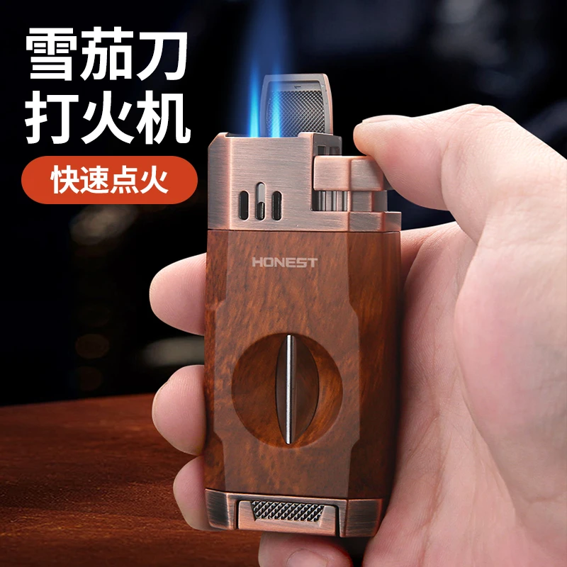 2024新款高端专用防风打火机点烟双火直冲商务点火器男士礼品