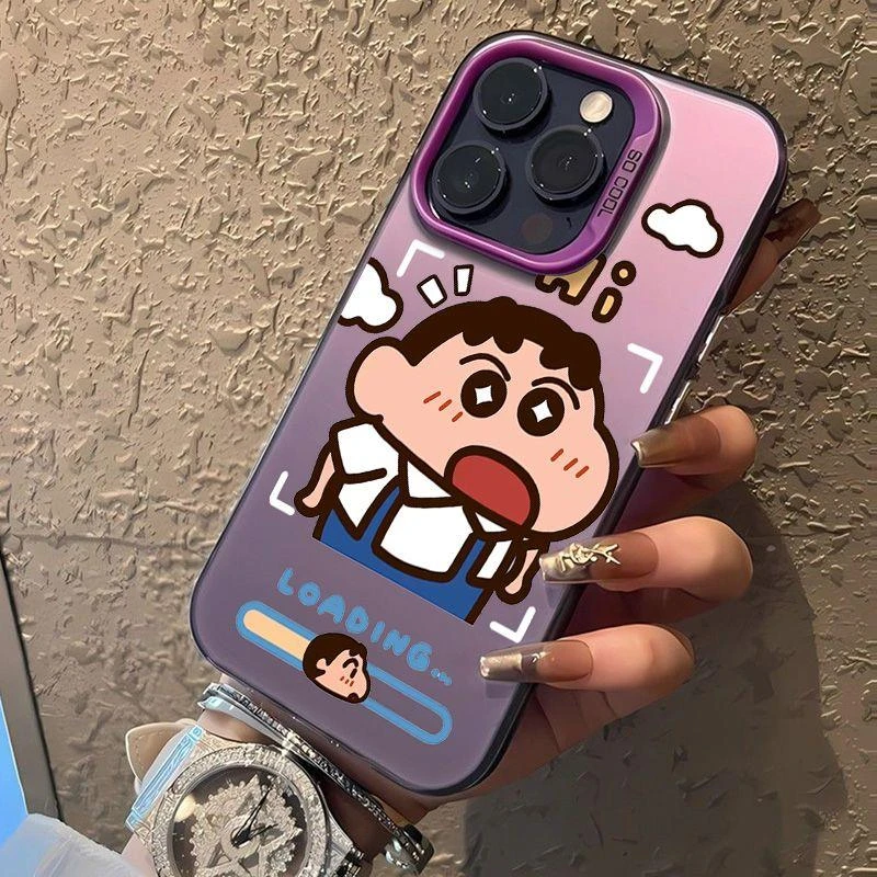 卡通小新适用苹果15ProMax手机壳iphone14plus 15 15软XR XS 15