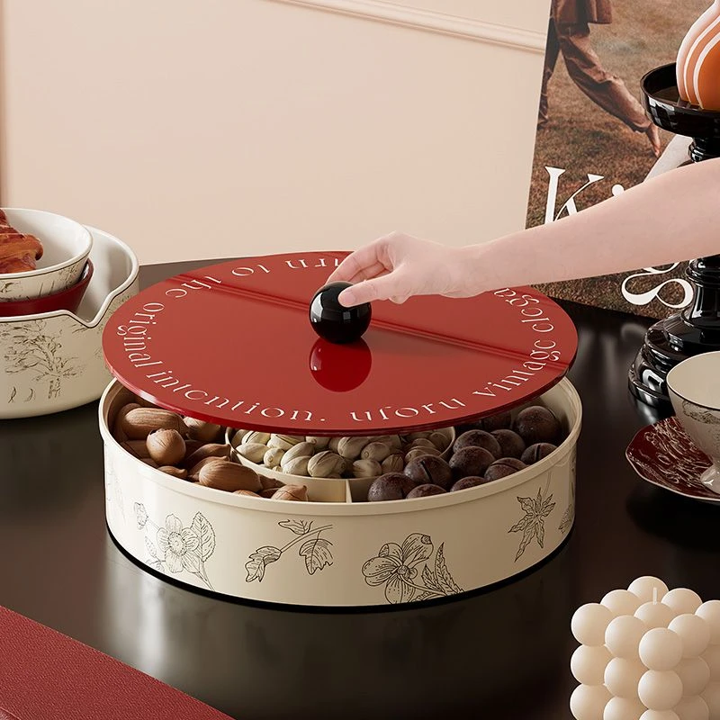轻奢复古干果盘零食家用客厅茶几干果盒糖果盒摆放瓜子坚果收纳盒
