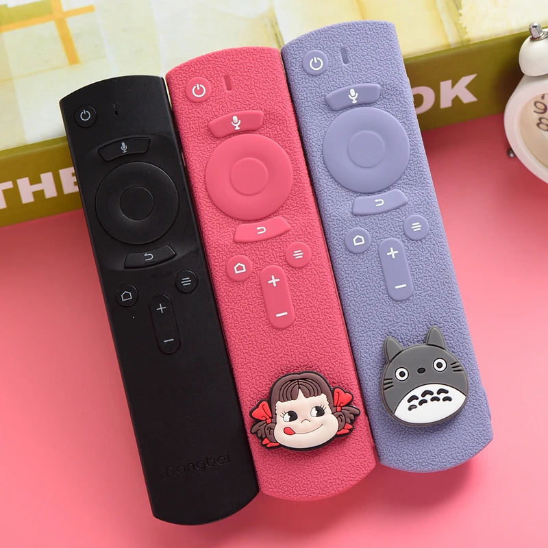 新款加厚高档印字当贝投影仪遥控器保护套可爱加厚硅胶防尘防水罩